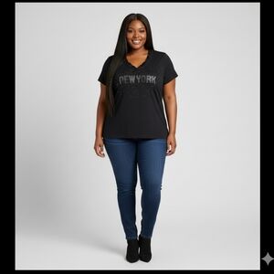 Beyonce Dereon Plus Size Tee 3X 18 20